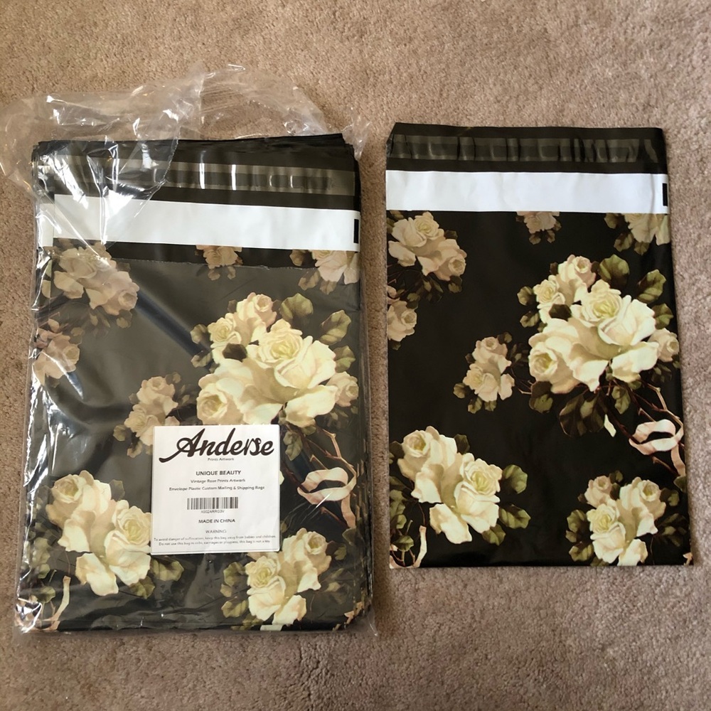 Rose Print Plastic Mailing Envelopes/Shipping Bag